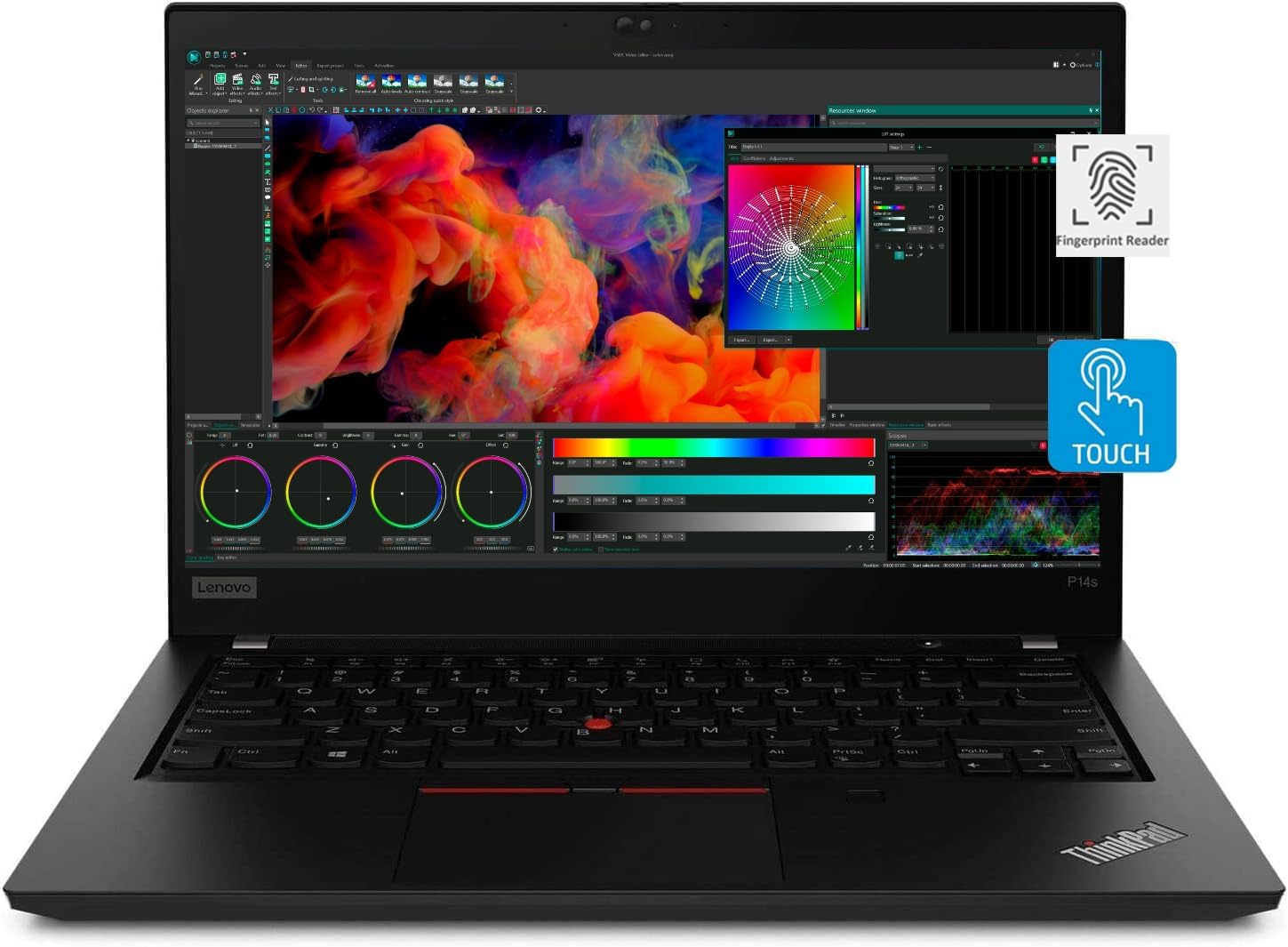 Lenovo ThinkPad P14s Mobile Workstation Laptop for Designer, Architecture, Engineering (14″ FHD Touchscreen, AMD 8-core Ryzen 7 Pro 5850U (Beat i7-1165G7), 48GB RAM, 2TB SSD) FP, Win 11 Pro, Black