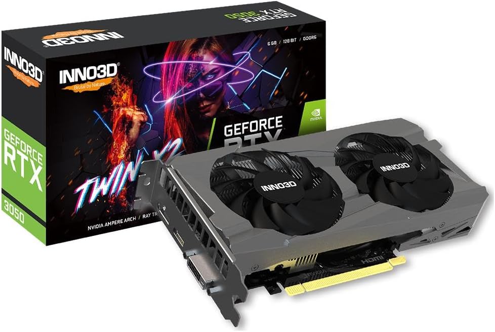 Inno3D GeForce RTX 3050 Twin X2, 6GB, GDDR6, 96-bit Graphics