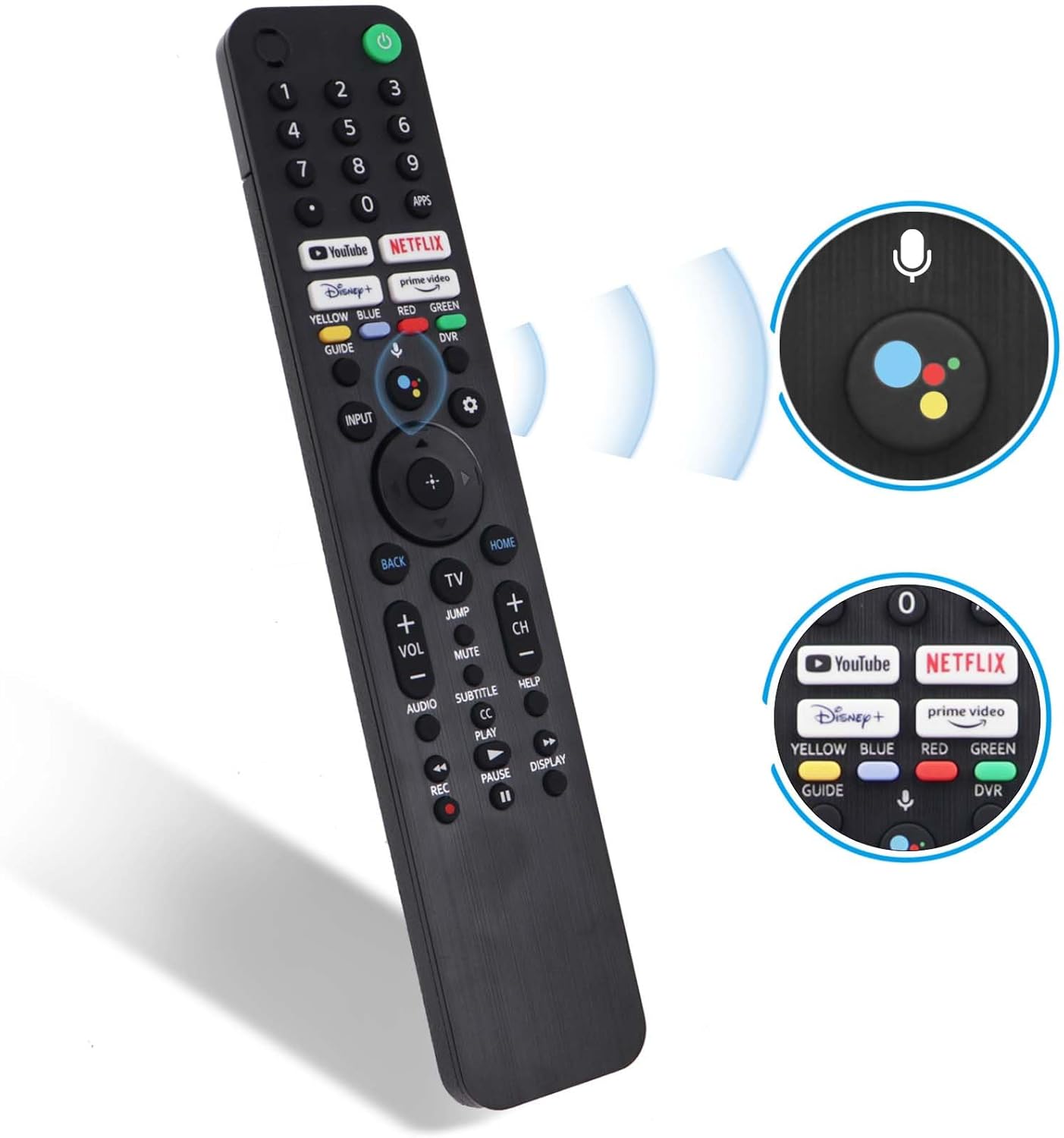 RMF-TX520U for Sony TV Remote, for Sony Smart TV and Bravia TV with Voice Control, RMF-TX520U Replacement Remote for Sony 2019-2023 XBR/KD/XR Series, X80J, X85J, X90J, A80J etc, 1 Year Full Warranty