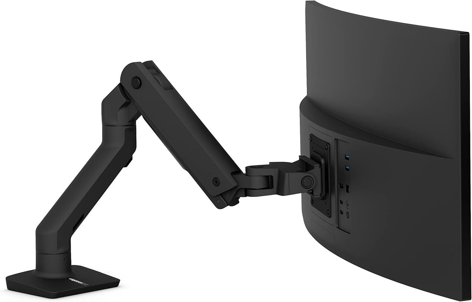 Ergotron – HX Premium Heavy Duty Monitor Arm, Single Monitor VESA Desk Mount – for Flat or Slight Curved Ultrawide Monitors Up to 49 inches, 20 to 42 lbs – Standard Pivot, Matte Black