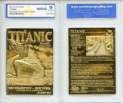 1912 TITANIC Largest Liner 23KT Gold Card Sculptured – Graded GEM MINT 10