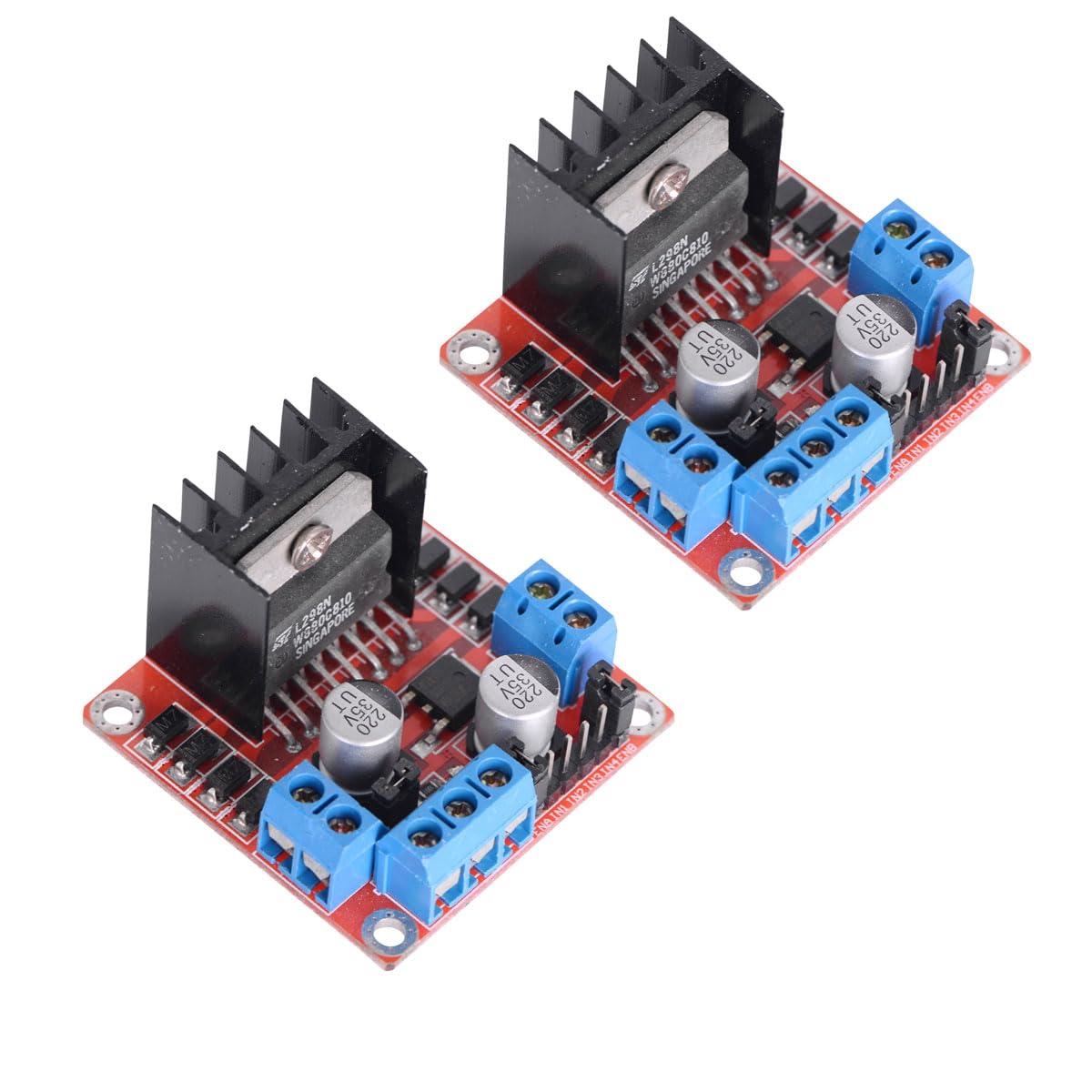 2 PCS L298N Motor DC Stepper Motor Driver Controller Board Module Dual H Bridge for Arduino