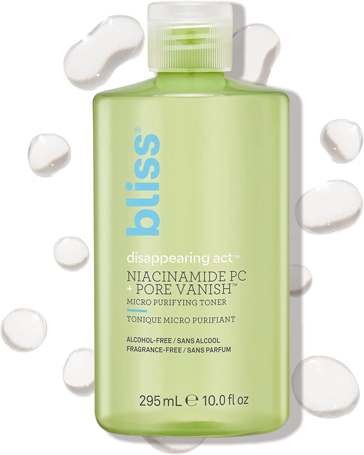 Bliss Disappearing Act Niacinamide Toner – 10 Fl Oz – Pore Vanish Complex – Purifies and Minimizes Pores – Alcohol-Free Face Toner – Clean – Vegan & Cruelty Free