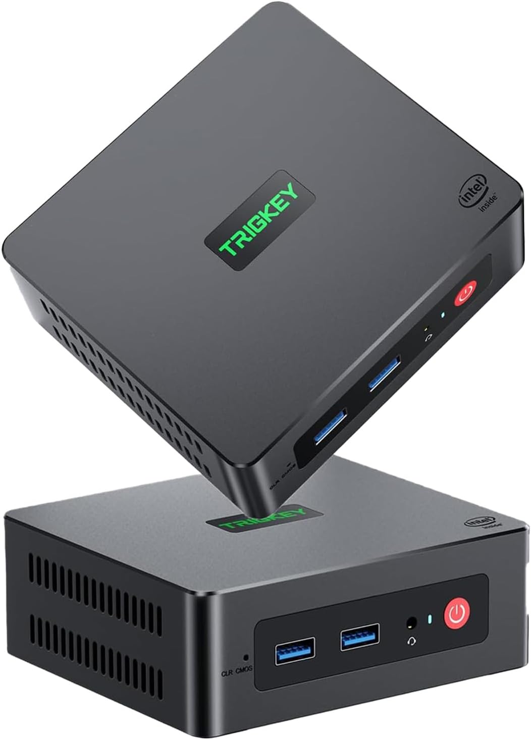 TRIGKEY Mini PC Intel Alder Lake-N100 Desktop Computer (Up to 3.4GHz) 16G DDR4 500G NVMe/SATA3 SSD Green G4 Low-Power Business Computer/WiFi 6/BT5.2/Dual 4K HD Display