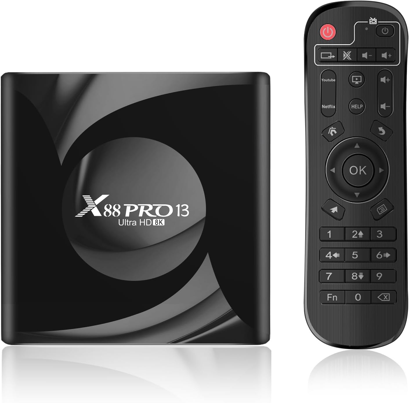 Android 13.0 TV Box, X88 PRO 13 Android Box with 2GB RAM 16GB ROM RK3528 Quad-Core Support WiFi6 2.4G/5.0G 8K HD Media Player BT 5.0 H.265 Decoding Smart TV Box