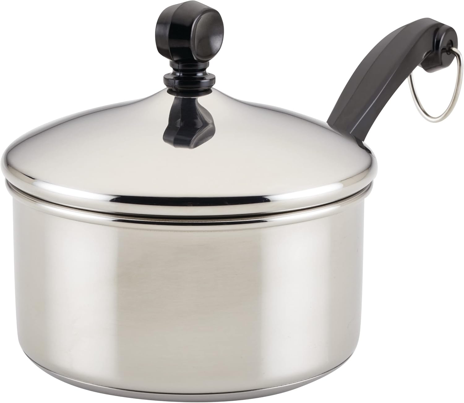 Farberware Classic Stainless Steel Sauce Pan/Saucepan with Lid, 1 Quart, Silver,50000,11.2″D x 6.3″W x 4.4″H