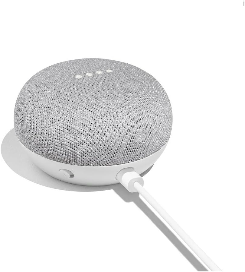 Google Nest Mini 1st Generation Bluetooth Speaker (International Version) with US Power Adapter (Chalk), Gray, GG1STAPG1