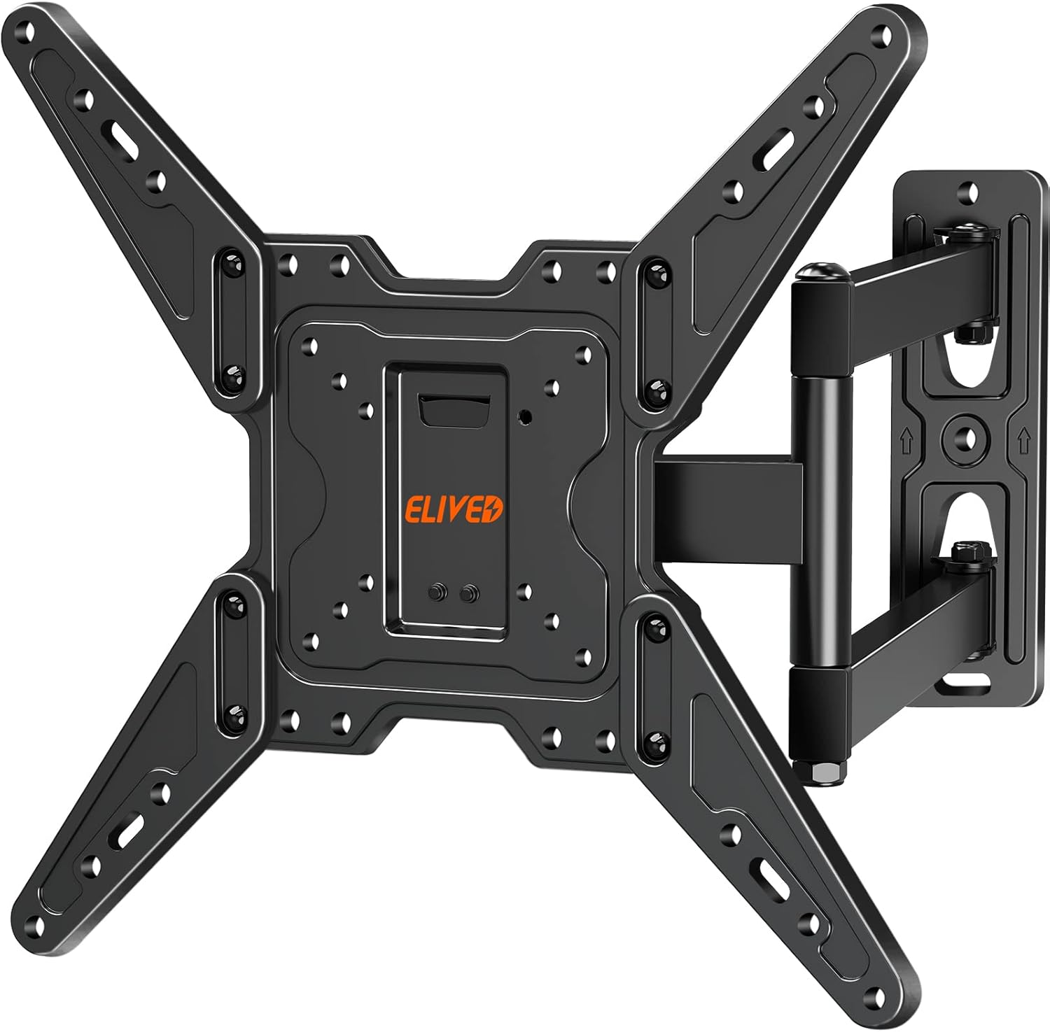 ELIVED Full Motion TV Wall Mount for Most 22-55 Inch TVs, Articulating Arms Swivel and Tilt TV Mount, Wall Mount TV Brackets Max VESA 400×400, Single Stud Perfect Center Design, Holds Up to 77 lbs.