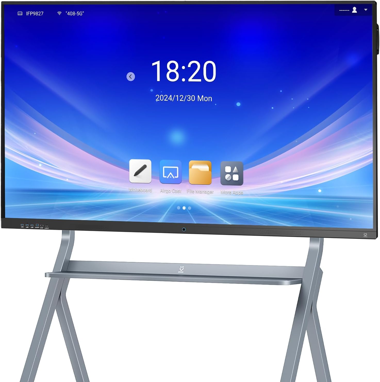 65 Inch Smart Board, 4K Touch Screen Interactive Whiteboard, All-in-One Smart Digital Whiteboard for Classroom Home and Business Built in Android 12.0 8+64G with Robust App Ecosystem(Board+Wall Mount)