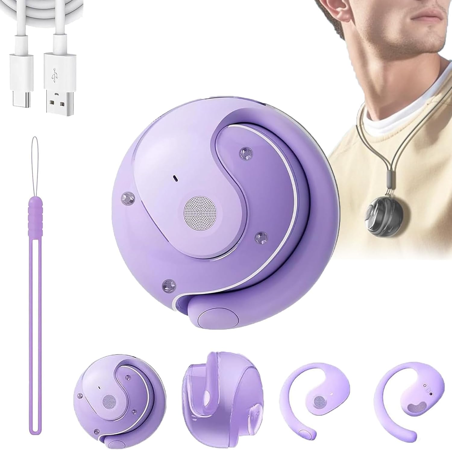 Advocate Translator, Advocatew Translation Earbuds, Sent Dream, Syt Audio Earbuds, Ai Translation Ows Wireless New Bluetooth5.4 Earphones, Hy-T26 Pro Language Translator, Sentdream Translator (Purple)