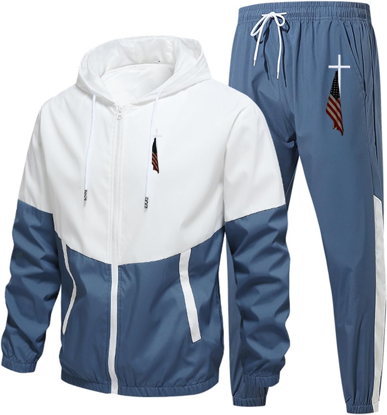 Mens Suit,Quick Dry 2025 2 Piece Outfit Casual Hoodies Long Pants Sports Jogging Tracksuits Set