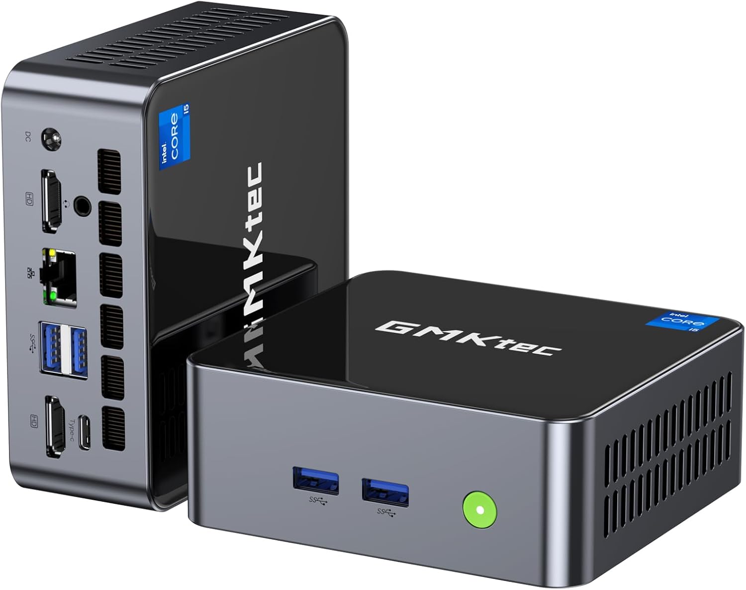 GMKtec Mini PC Intel i5-12450H(Turbo 4.4 GHz) 32GB DDR4 1TB M.2 NVMe SSD Windows 11 Pro Mini Computers, USB 3.2, Type-C/WiFi 6, BT5.2, RJ45 2.5G/ 4K Triple Display Desktop PC