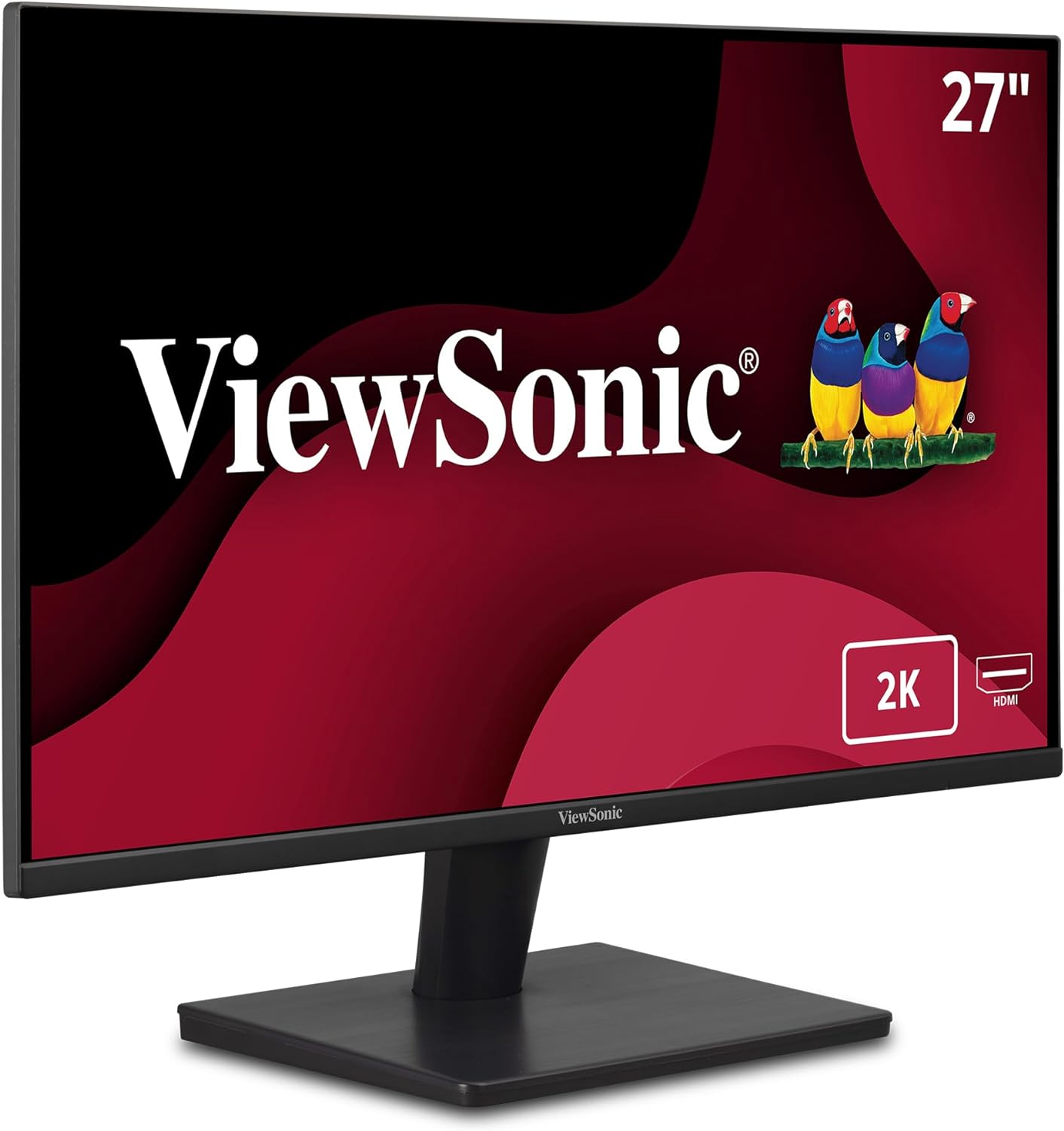 ViewSonic VA2715-2K-MHD 27 Inch 1440p LED Monitor with Adaptive Sync, Ultra-Thin Bezels, HDMI and DisplayPort Inputs for Home and Office, Black