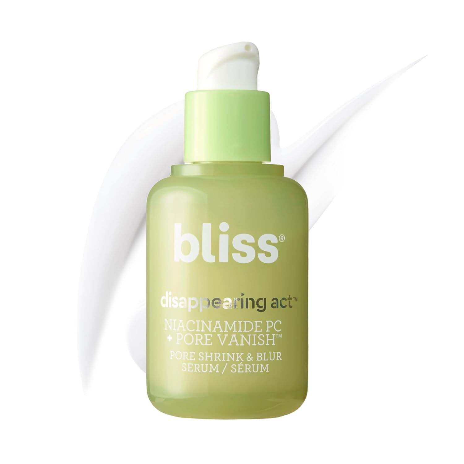 Bliss Niacinamide Disappearing Act Pore Serum | Reduces Pores & Smooths Skin | Infused with Vitamin B3 & Green Tea | Dermatologist Tested | Vegan & Cruelty-Free | 1 Fl Oz