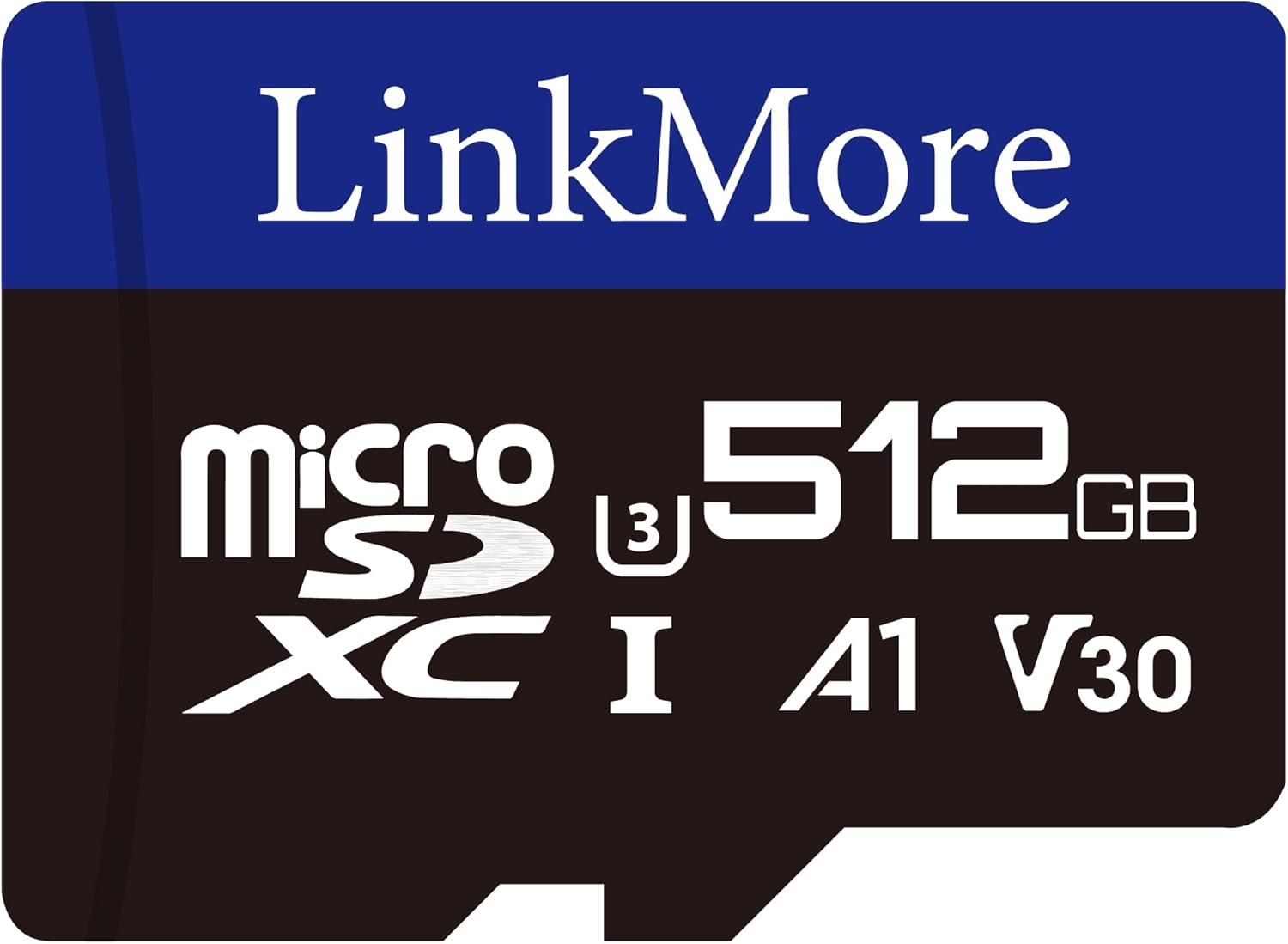 LinkMore XV13 512GB MicroSD Memory Card, MicroSDXC A1 UHS-I U3 V30 Class 10, Read Up to 95 MB/s, Write Up to 70 MB/s, SD Adapter Included