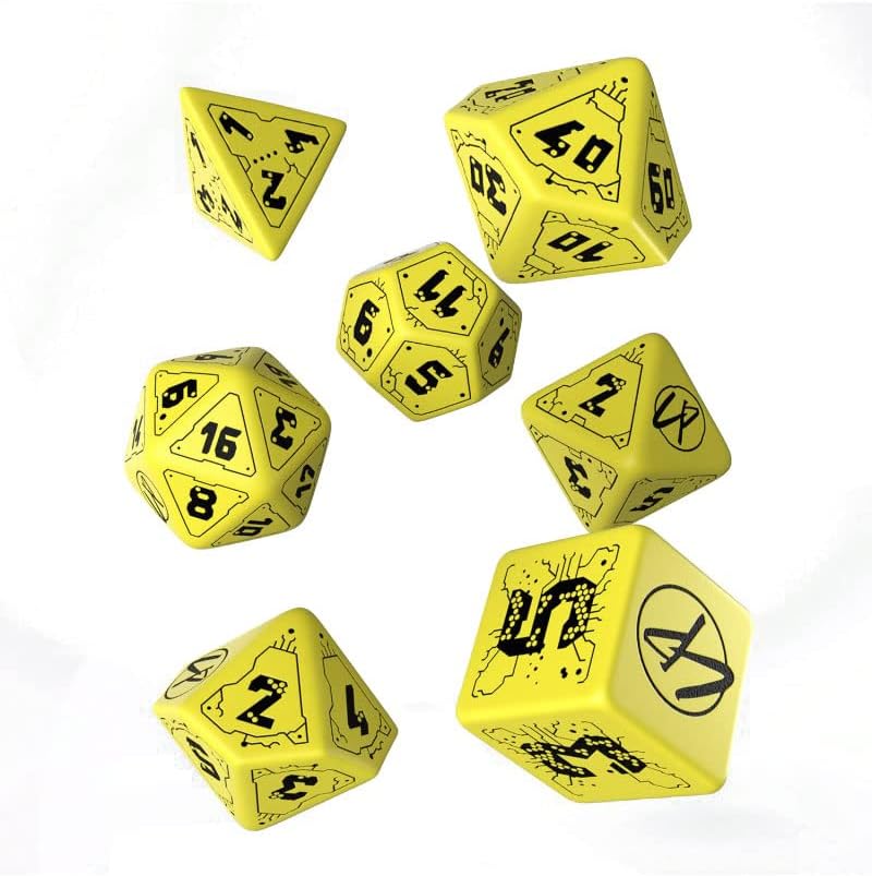 Q-Workshop Cyberpunk Red Dice Set Danger Zone, Various