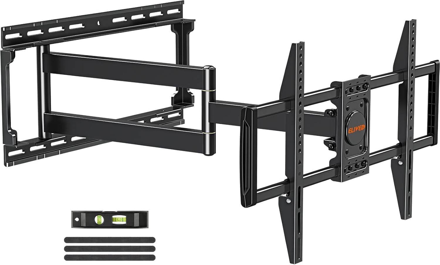 ELIVED Long Extension TV Mount for Most 37-75 Inch TV, Full Motion Wall Bracket with 29.5 inch Long Arm Articulating TV Wall Mount, Max VESA 600x400mm, Holds up to 88lbs, fits Wood Studs 12″-24″.