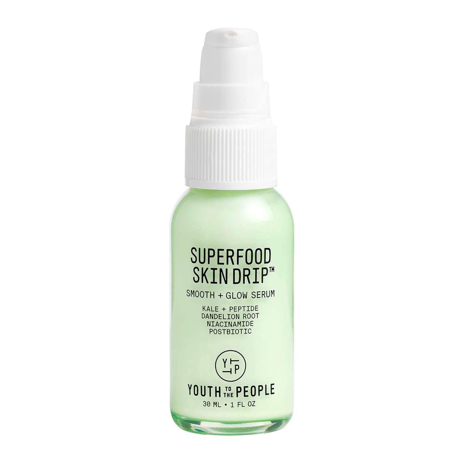 Youth To The People Superfood Skin Drip Smooth + Glow Barrier Face Serum – with Kale, Peptide, Niacinamide, Ceramides – Strengthens Skin Barrier + Evens Skin Tone – Vegan, Cruelty-Free (1 fl oz)