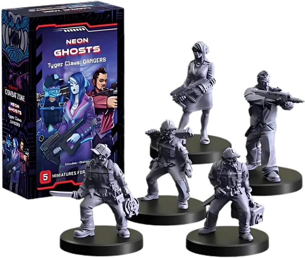 Monster Fight Club Cyberpunk Red, Combat Zone The Board Game Gangs Expansion: Neon Ghosts (Tyger Claw Gangers)