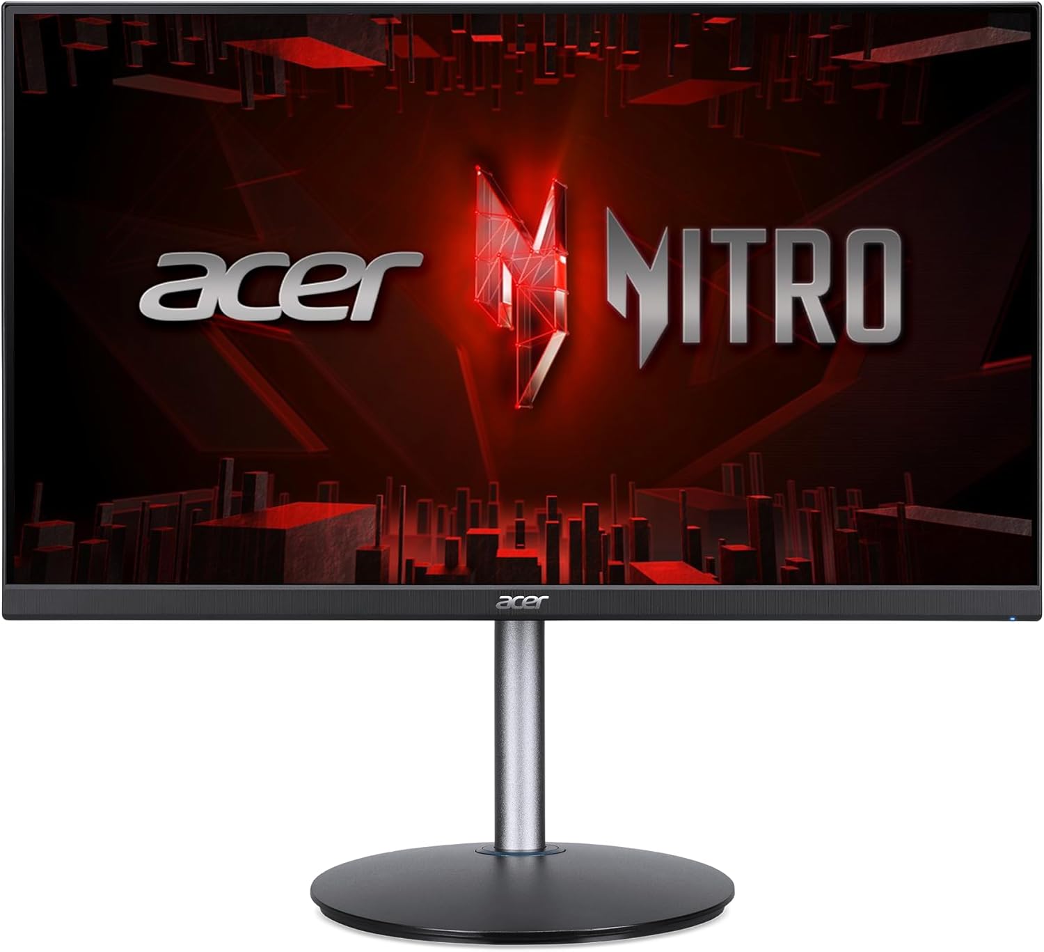 acer Nitro 23.8″ Full HD PC IPS Gaming Monitor | AMD FreeSync Premium | 180Hz | Up to 0.5ms | Speakers | sRGB 99% | ErgoStand | VESA Mounting Compliant | 1 x DP 1.2 & 2 x HDMI 2.0 | XFA243Y M3bmiiprx