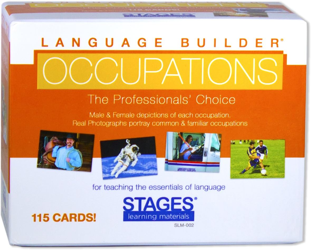 Stages Learning Materials Language Builder Occupation, Career & Community Helper Picture Flashcards Photo Cards for Autism Education and ABA Therapy