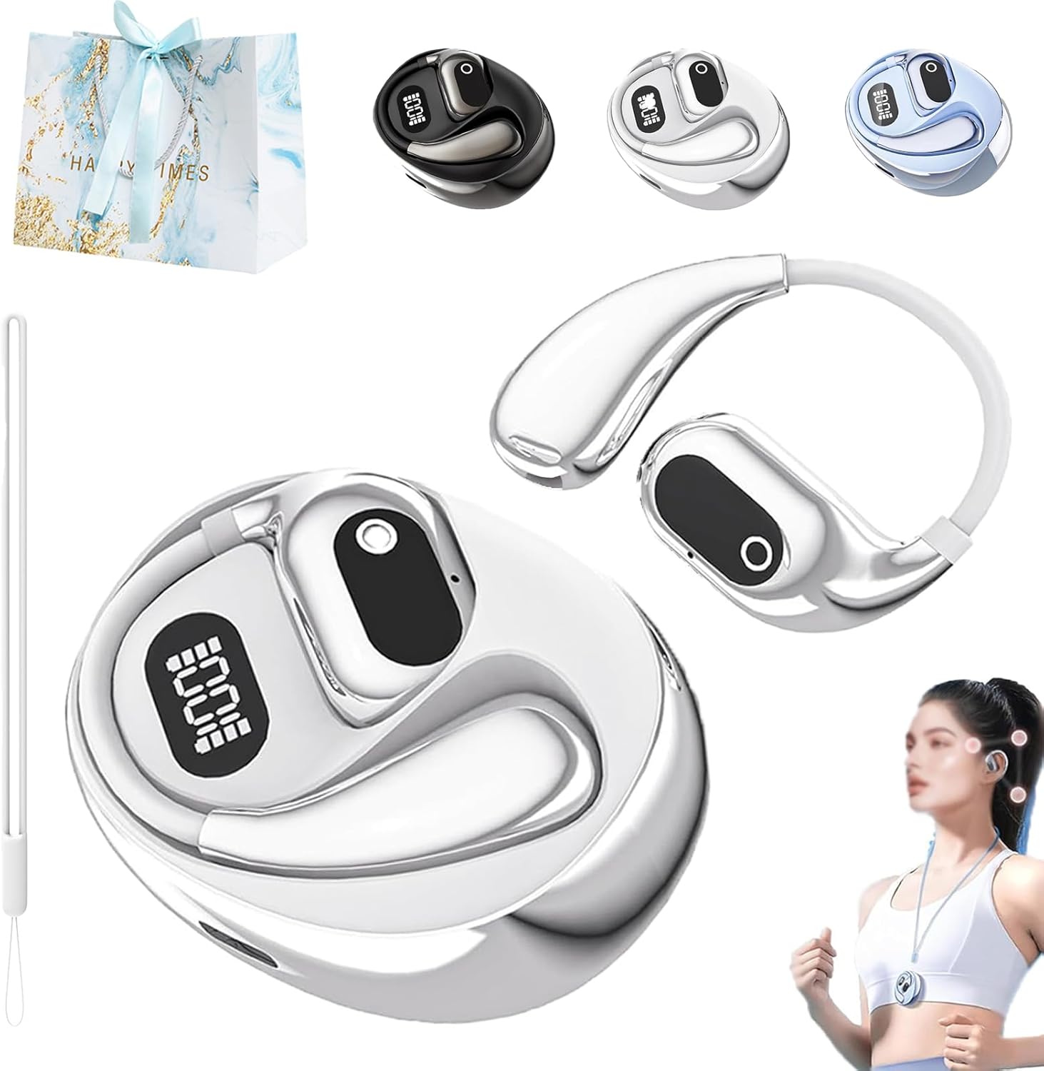 Peachloft Translator, Peachloft Translator Earbuds, Multi-Language Smart Translation Bluetooth Headset, Wireless Bluetooth AI Translator Earbuds in Real Time for iOS & Android (White)