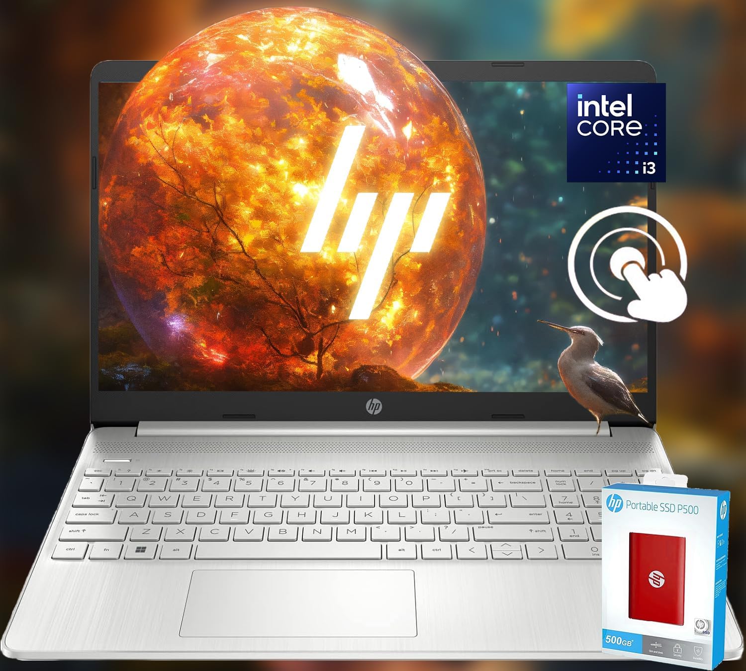 HP Newest Pavilion 15.6″ Touchscreen Laptop • Intel 12th-Gen 6 Core Processor • 40GB RAM • 1TB Storage (512GB SSD & 512GB External Storage) • Type-C • Webcam • Bluetooth • HDMI • Windows 11