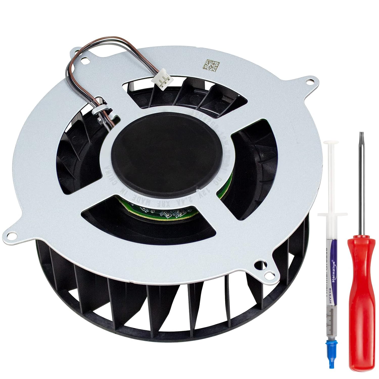 YEECHUN PS5 Fan Replacement for Sony PlayStation 5 Series Internal Cooling Fan 12047GA-12M-WB-01 12V 2.4A 23 Blades Fan General 17 Blades G12L12MS1AH-56J14 Fan Cooler Cooling Fan with T8 Screwdriver