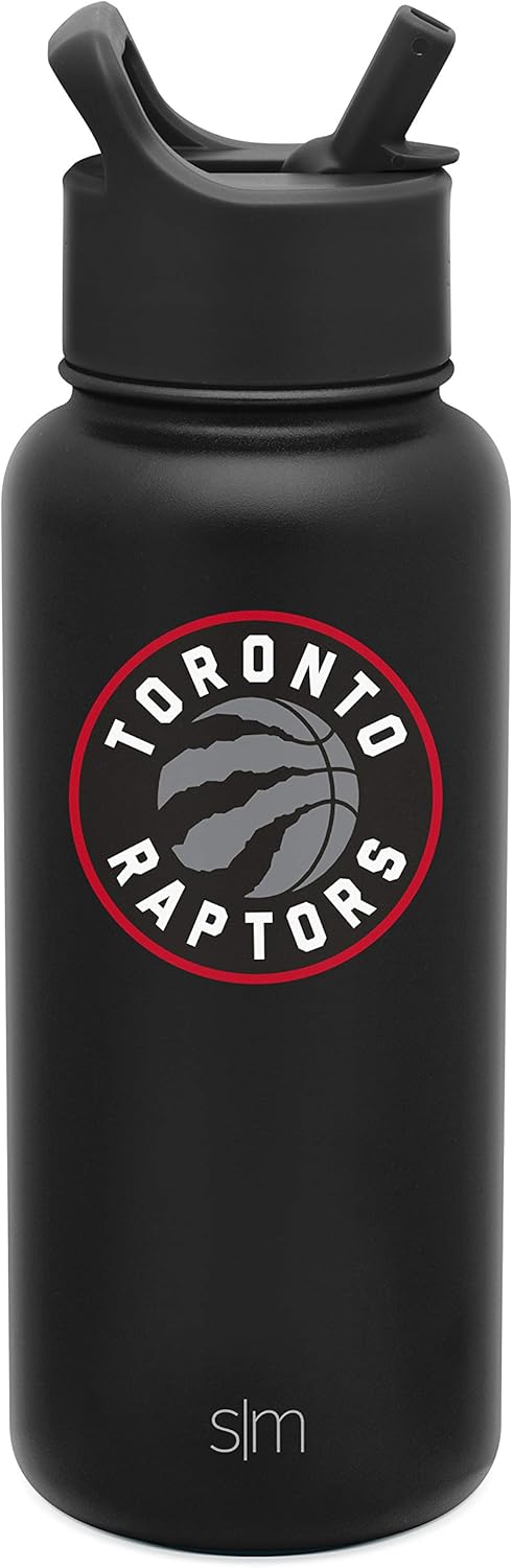 Simple Modern Officially Licensed NBA Water Bottle with Straw Lid Insulated Stainless Steel Thermos Gift | Summit Collection | 32oz