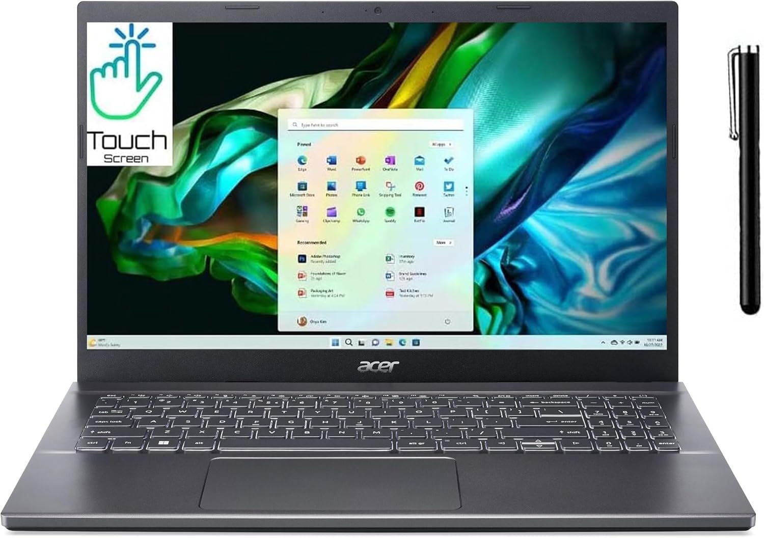 acer Aspire 5 Touch Slim Laptop Intel 10-Core i5 up to 4.4GHz 12GB RAM 512GB SSD 15.6in Full HD Iris Xe Graphics Web Cam WiFi HDMI Windows 11 (A515 – Renewed)