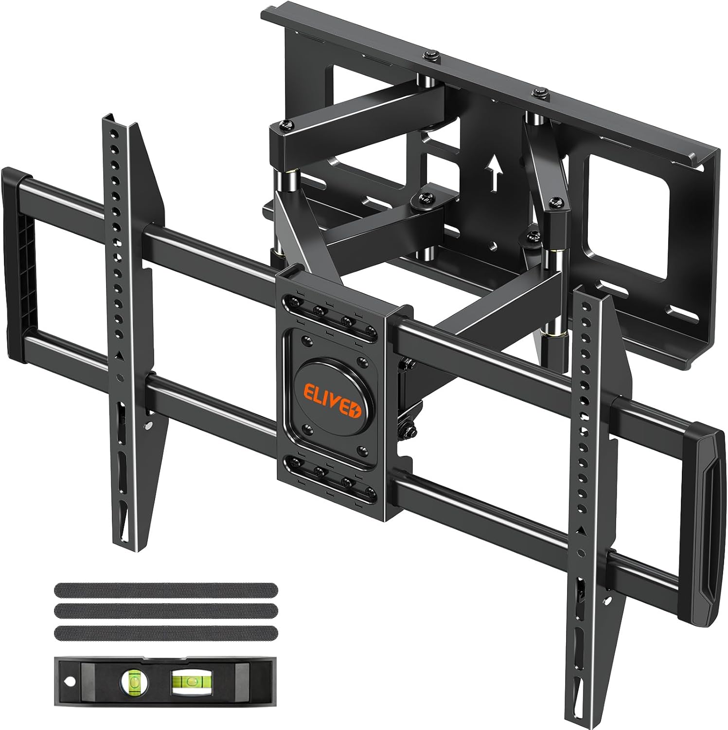 ELIVED UL Listed TV Wall Mount for Most 37-82 Inch Flat Screen TVs, Swivel and Tilt Full Motion TV Mount Bracket, Max VESA 600x400mm, 100 lbs. Loading, Fits 16″ Wood Studs, YD3003