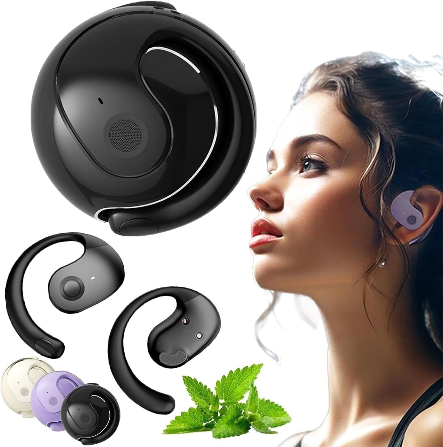 Sentdream Ai Ear, Hy-t26 Pro Ows Wireless High Precision Bluetooth Translation Headphones, Simultaneous Interpretation Traductores de Idiomas Earphone, Supports Over 144 Different Languages(Black)