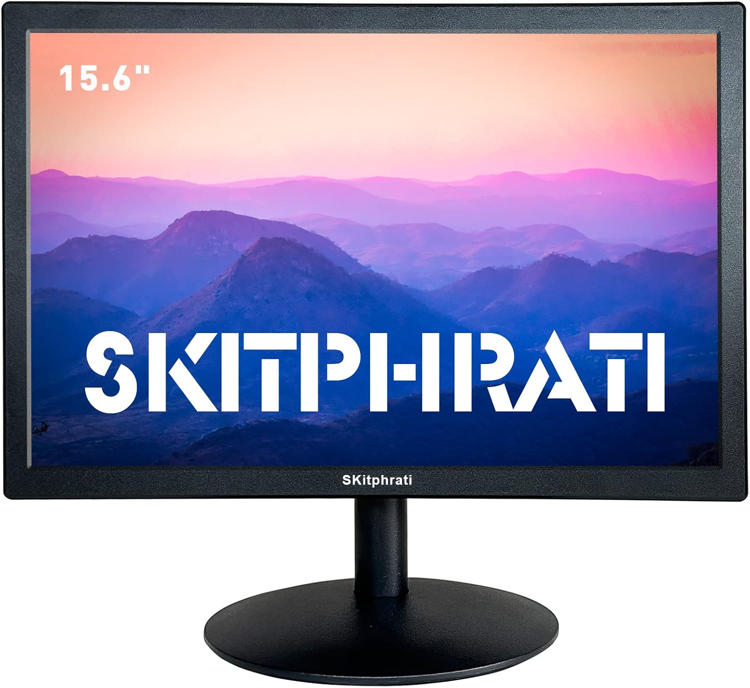 15.6 Inch Small PC Monitor, FHD VA 1080P Desktop Display with 1920×1080 99% sRGB HDMI VGA Ports, VESA Mounting, LED Monitor for PC, Laptop and Computer, Black