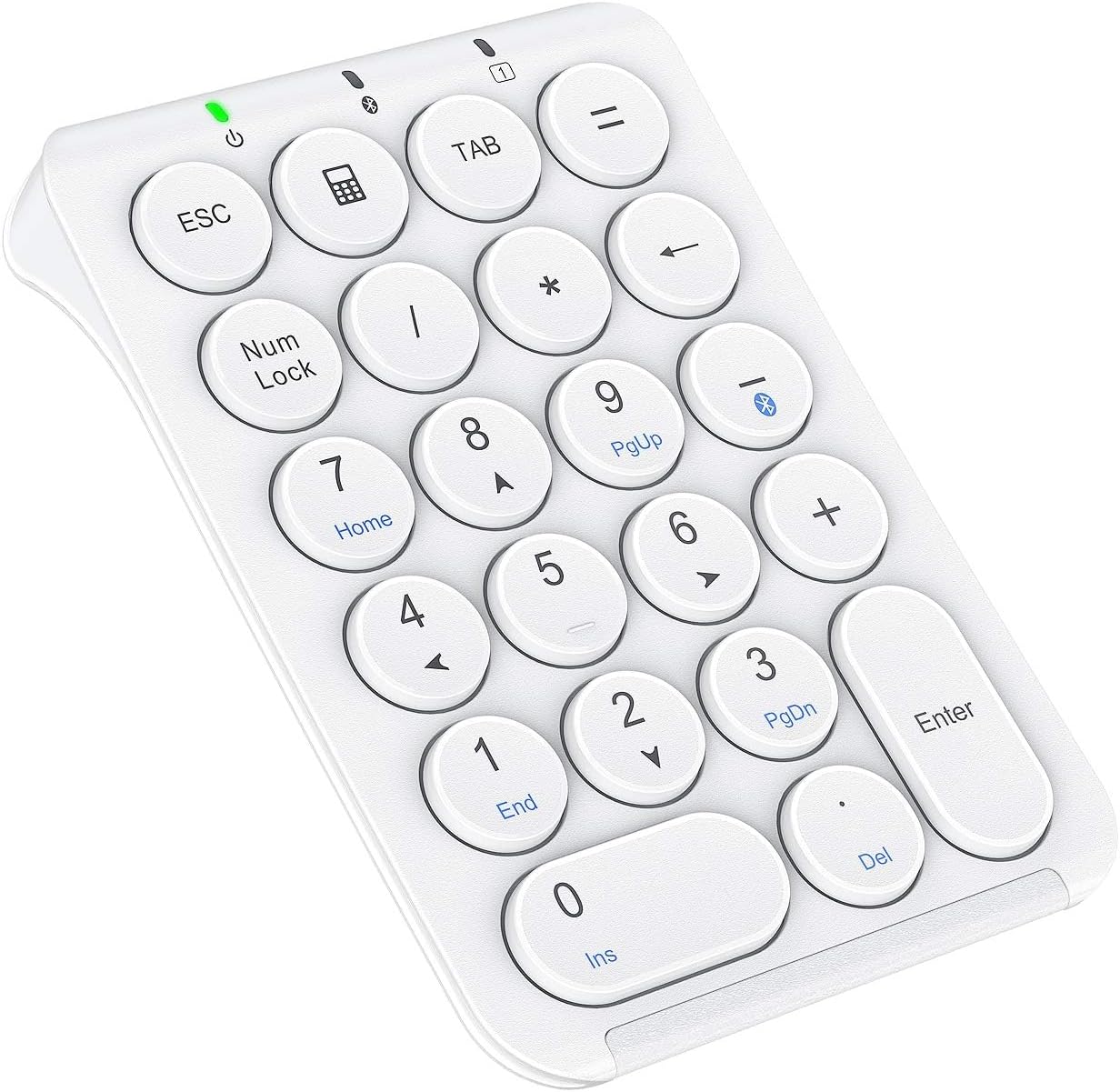 iClever Number Pad, KP08 Bluetooth Number Pad, Ultra Slim and Lightweight, USB-C Charge, Number Pad for Laptop, iPad, Mac, iMac, Tablet, PC Desktop