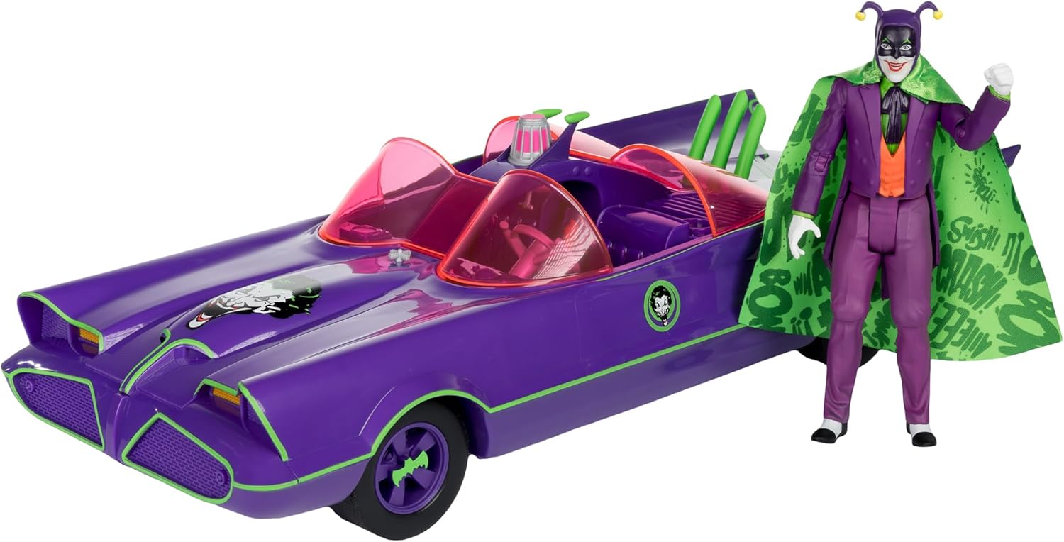 McFarlane Toys – DC Retro Batmobile & The Joker (Batman 66′) 2pk, Gold Label, Amazon Exclusive