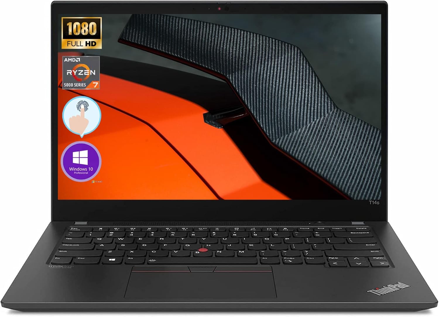 Lenovo ThinkPad T14S Gen 2 Slim Business Laptop, 14″ FHD IPS(1920×1080), AMD Ryzen 7 PRO 5850U, Windows 10 Pro, 16GB RAM,1TB NVMe SSD, Backlit KYB, Fingerprint, TDU