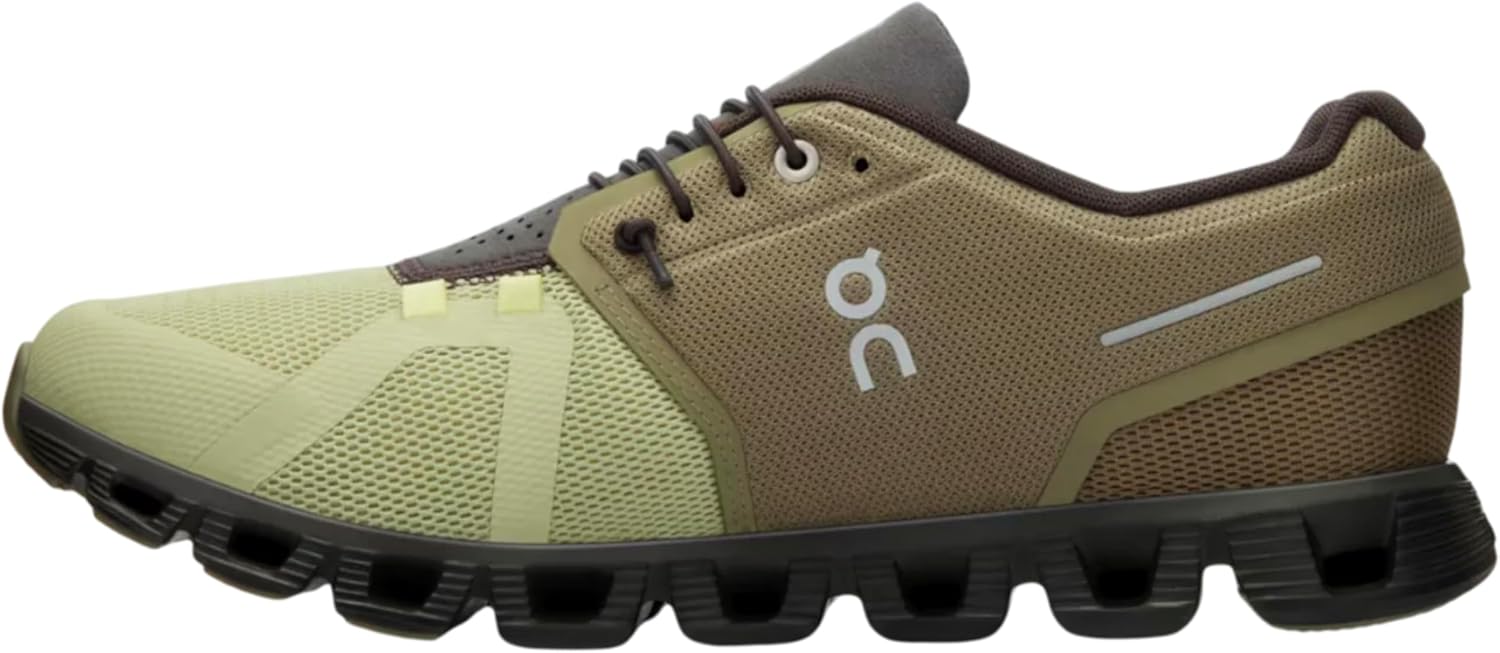 On Men’s Cloud 5 Sneakers, Grove | Haze, Green, 9.5 Medium US