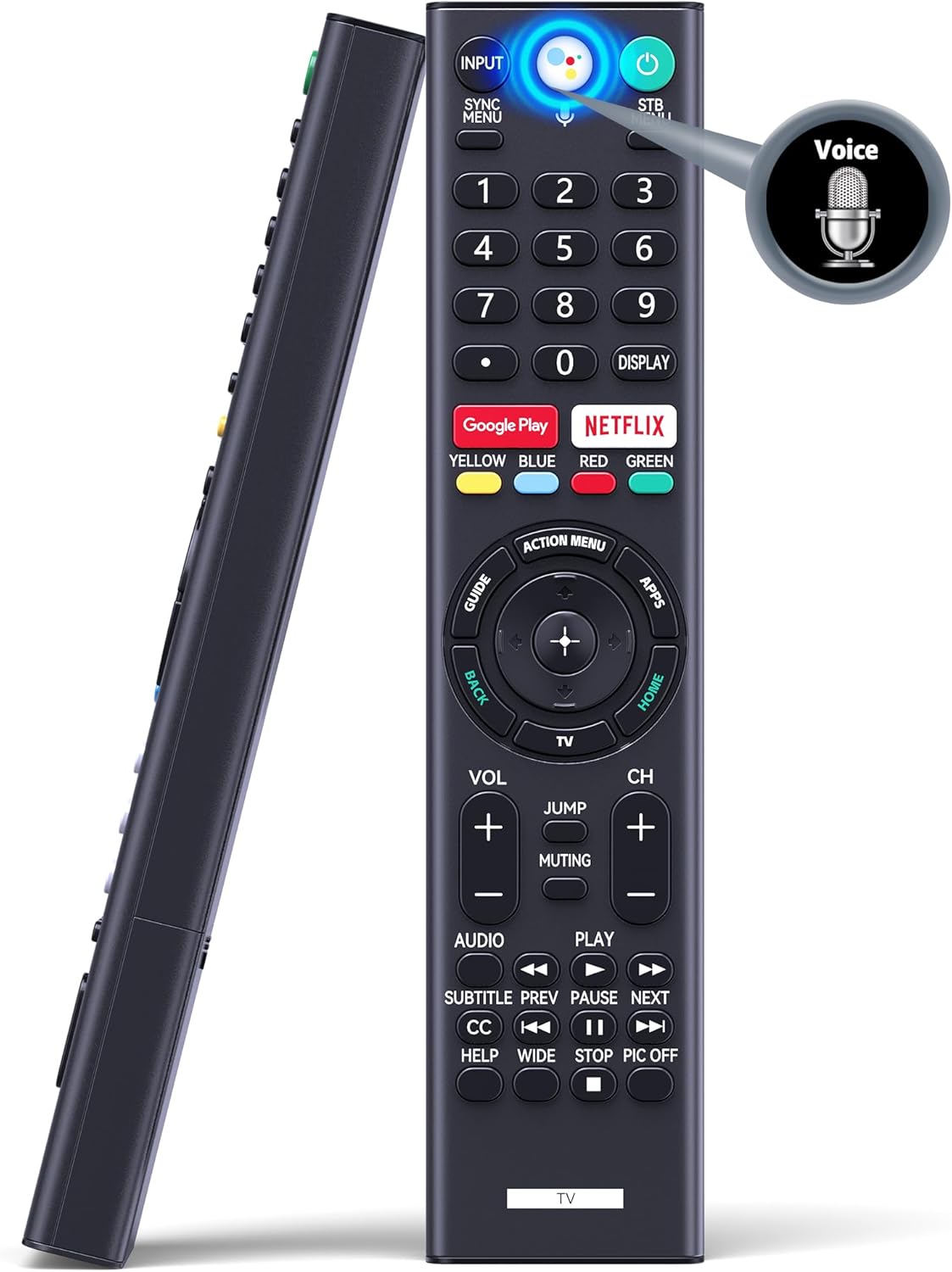 New RMF-TX300U Sub RMF-TX200U RMF-TX201U Replacement Voice Remote Control for Sony Smart 4K TV 149331811 XBR-75X850D XBR-75X940D XBR-85X850D XBR-43X800D XBR-55X850S XBR-55X930D XBR-65X850D XBR-65X930D