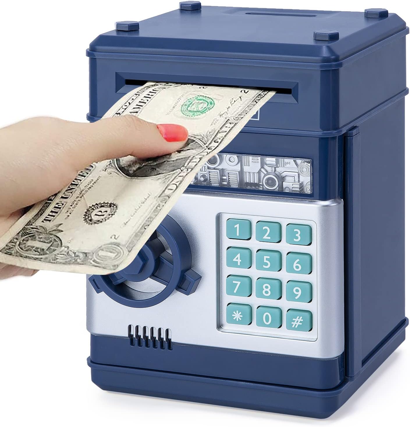 Refasy Piggy Bank Cash Coin Can ATM Bank Electronic Coin Money Bank for Kids-Hot Gift