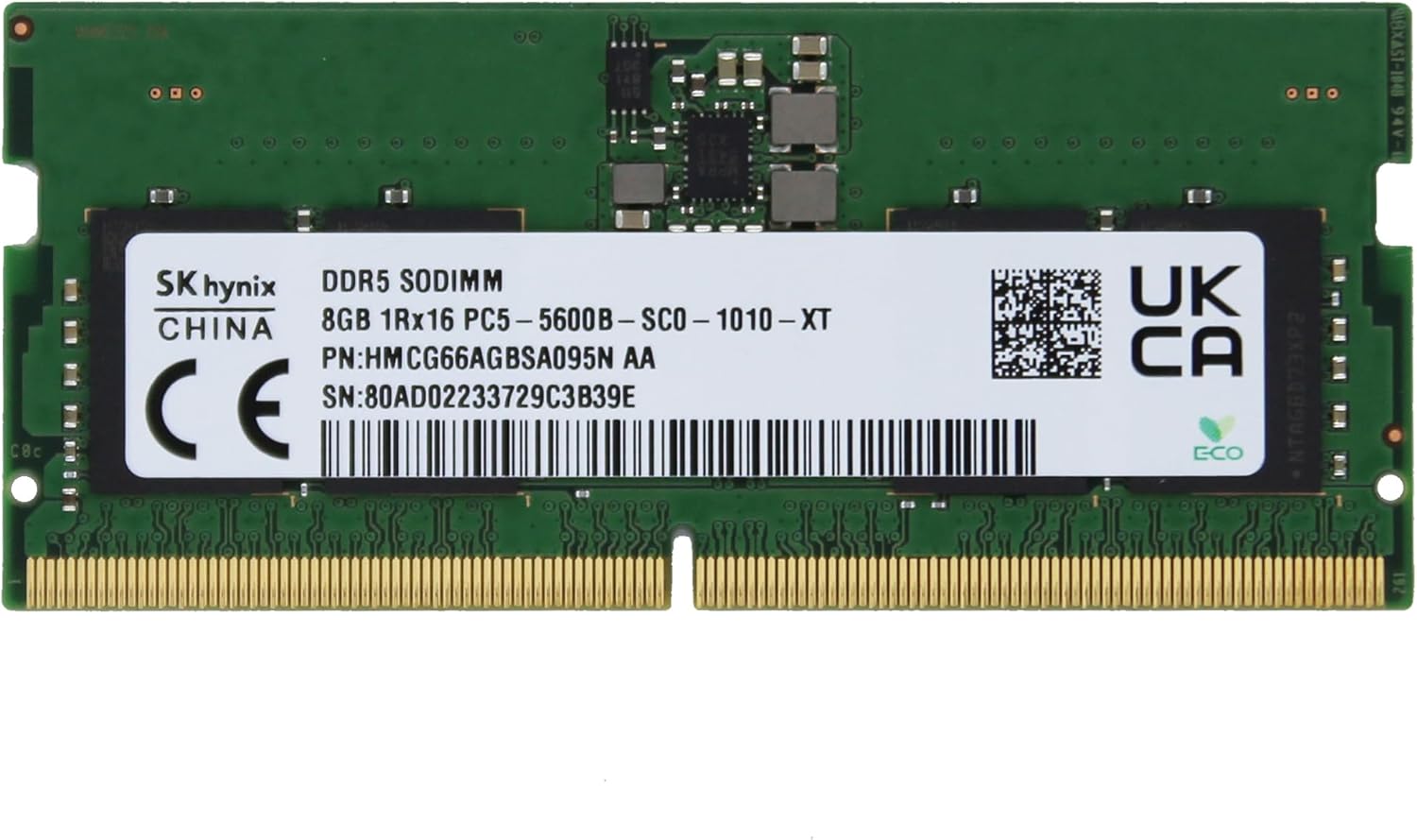 SK HY Original 8GB (1x8GB) DDR5 5600MHz PC5-44800 SODIMM 1Rx16 CL46 1.1v Laptop Notebook Memory Module Upgrade RAM HMCG66AGBSA095N