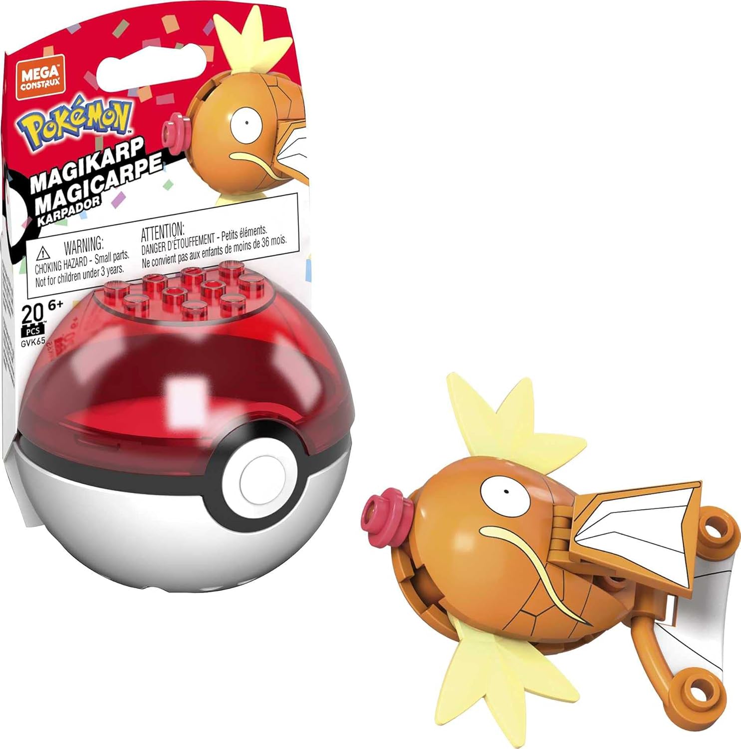 Mega Construx Pokemon Magikarp Construction Set, Building Toys for Kids