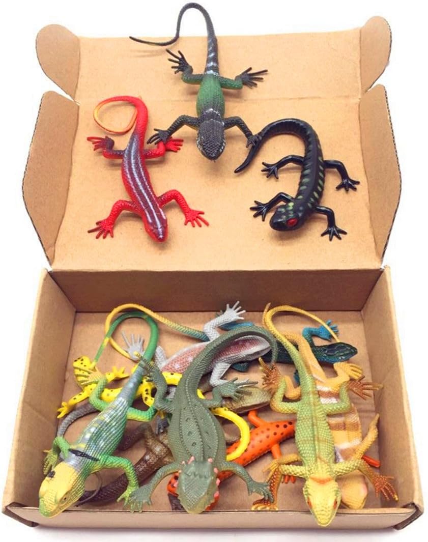 Guaishou Artificial Model Reptile Lizard Animal Figures Kids Gift 12pcs