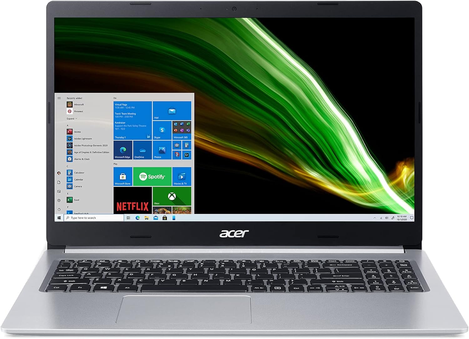 Acer Aspire 5 A515-45-R1YC Slim Laptop | 15.6″ Full HD IPS | AMD Ryzen 5 5500U Hexa-Core Mobile Processor | 8GB DDR4 | 256GB NVMe SSD | WiFi 6 | Backlit KB | Windows 10 Home