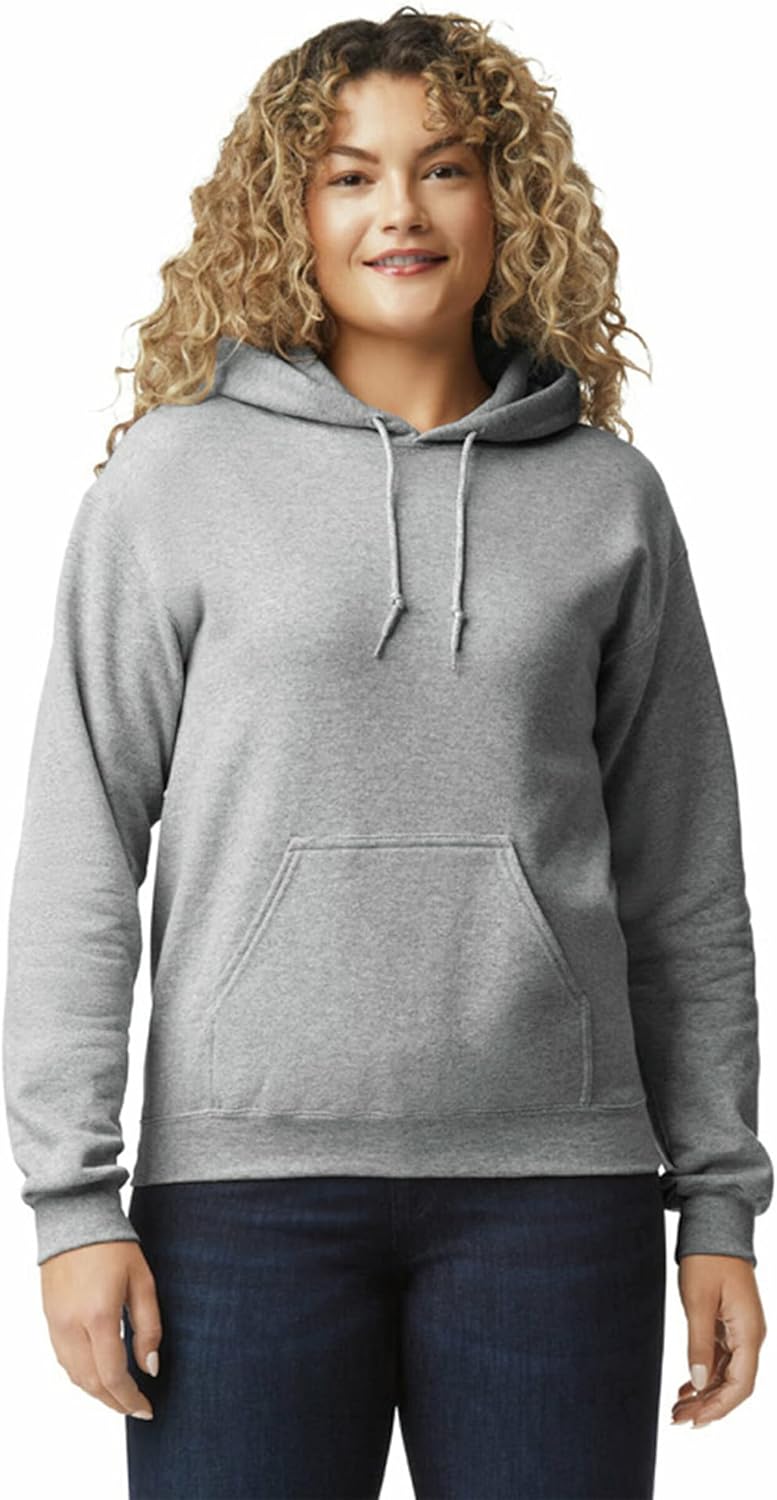 Gildan Unisex Adult Fleece Hoodie Sweatshirt, Style G18500, Multipack