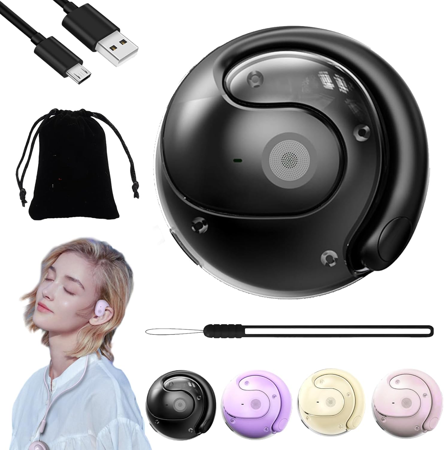 Vylaras Ai Translator Earbuds, Sentdream Ai Headphones, Sent Dream Earbuds, Sentdream Ai Headphones Language Translation, Wireless Bluetooth Translation Earbuds, T26 Pro Language Translator-black