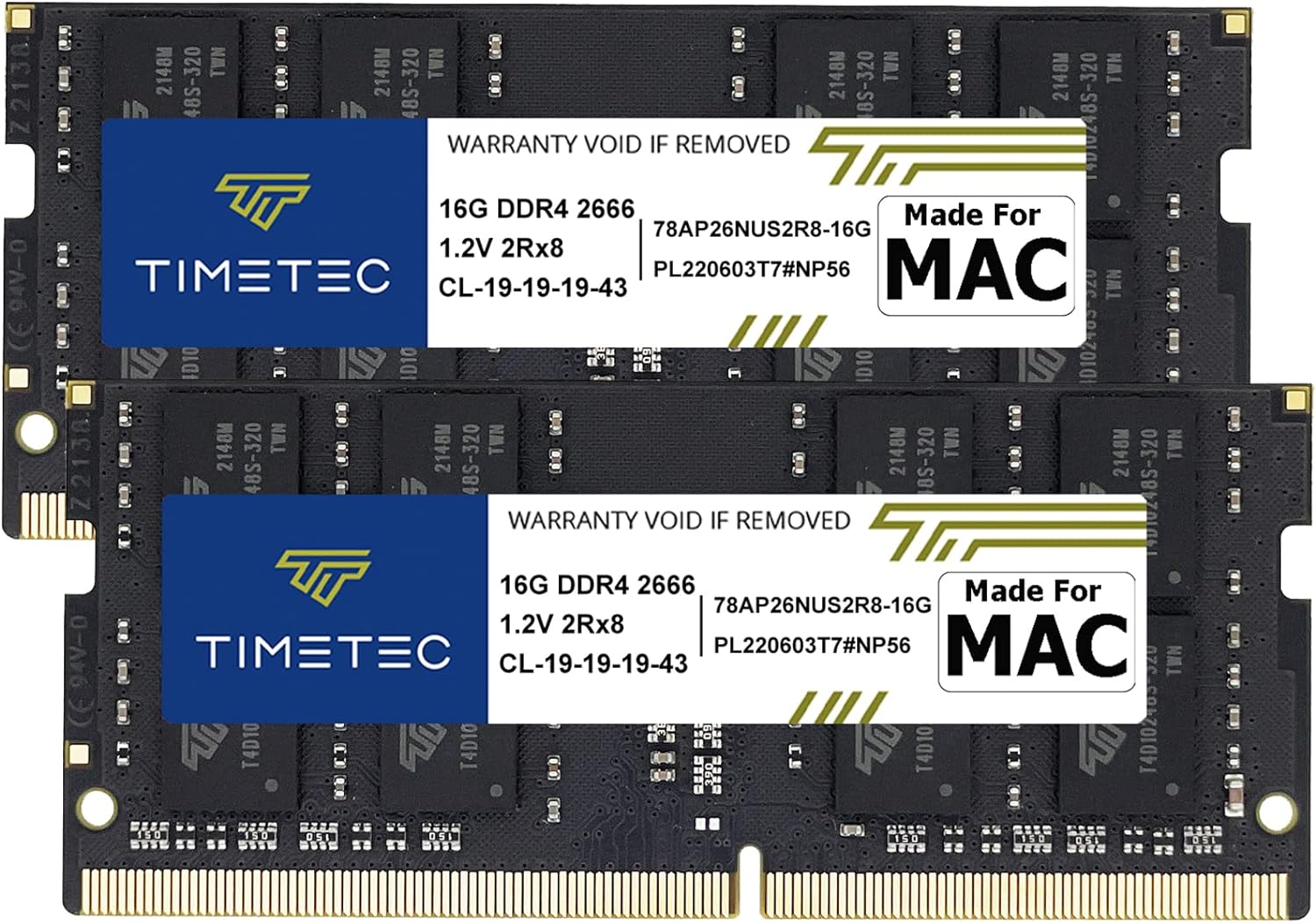 Timetec 32GB KIT(2x16GB) Compatible for Apple DDR4 2666MHz / 2667MHz for Mid 2020 iMac (20,1/20,2) / Mid 2019 iMac (19,1) 27-inch w/Retina 5K, Late 2018 Mac Mini (8,1) PC4-21333 /PC4-21300 MAC RAM