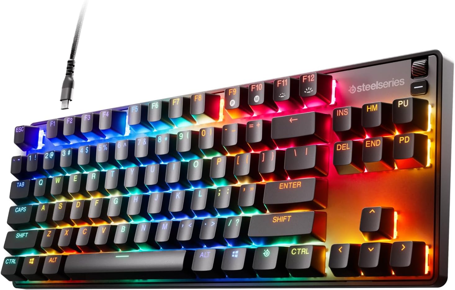 SteelSeries New Apex 9 TKL – HotSwap Optical Mini Keyboard – TKL Esports Design – Optical Switches – RGB Customization – Aluminum Alloy Frame – Double Shot PBT Keycaps