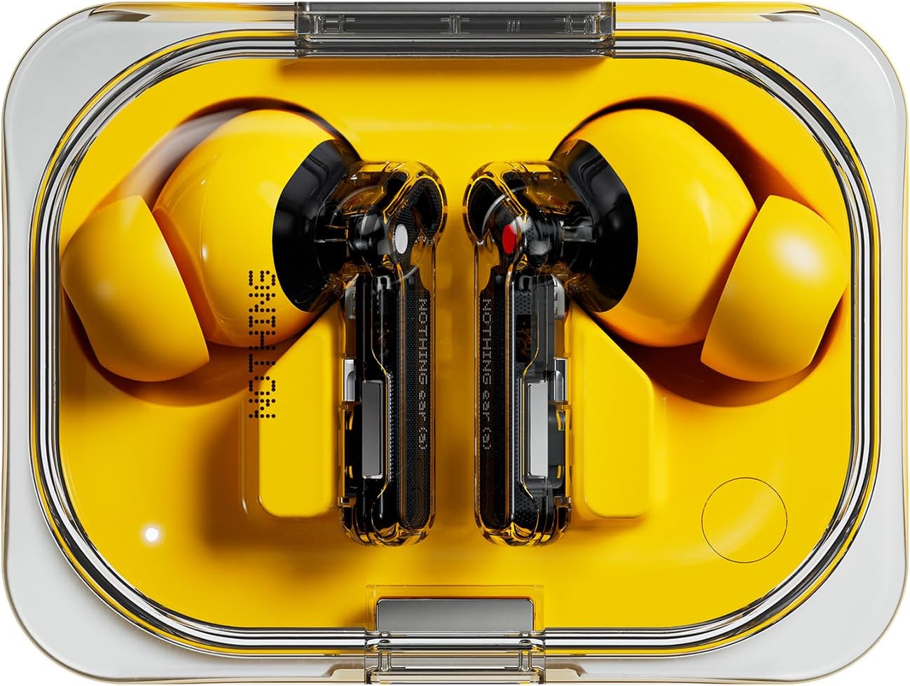 Nothing Ear (a) Wireless Earbuds with ChatGPT Integration, 45dB Hybrid Noise Cancelling Earbuds, Hi-Res Audio, Advanced Equaliser, Dual Connect,6 Mics, 42.5H Playtime Earbuds Wireless Bluetooth Yellow