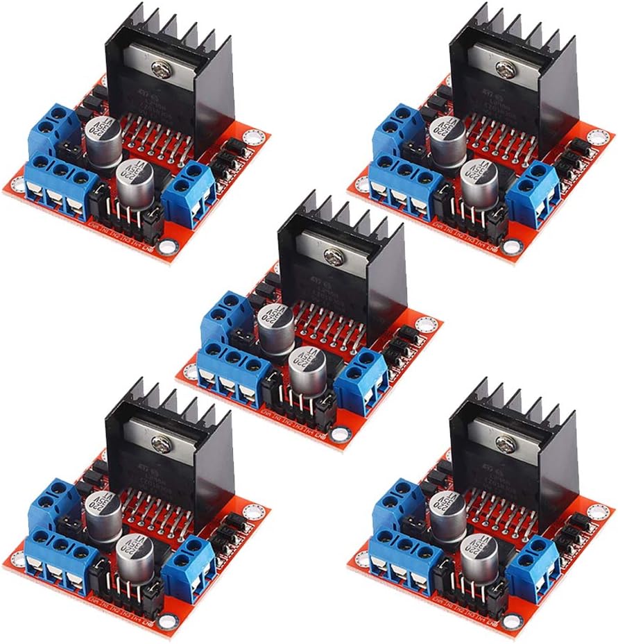 Aideepen 5pcs L298N Motor Driver Controller Board Module Stepper Motor DC Dual H Bridge for Arduin0 Smart Car Power UN0 MEGA R3 Mega256O