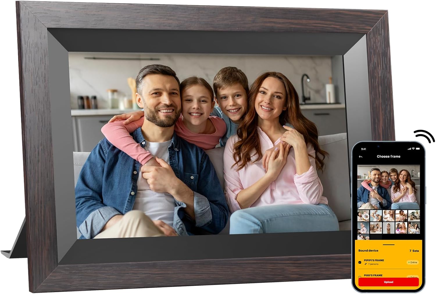 KODAK 10.1 Inch WiFi Digital Picture Frame with 32GB Storage, Electronic Smart Digital Photo Frame 1280×800 IPS Touch Screen, Auto-Rotate, Share Moments Instantly Gifts for Women Mothers Day Christmas